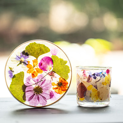 Pressed Floral Tumbler Candle and Coaster Workshop -Saturday, February 24, 2024 at 5:00 PM